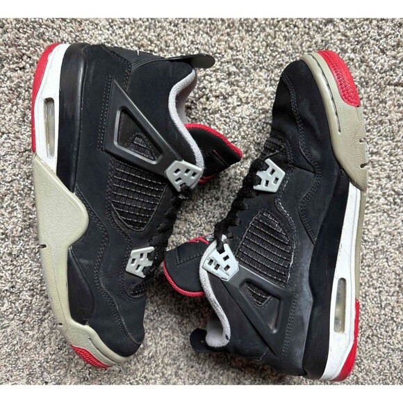 Nike Air Jordan 4 Retro Bred 2019 Size 6 Youth (Size 7.5 Women's) - Picture 7 of 7